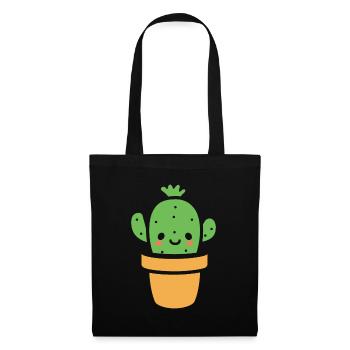 Cactus - Sac en tissu - noir - Devant