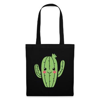 Cactus - Sac en tissu - noir - Devant