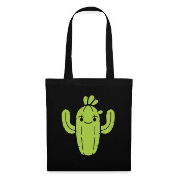 Cactus - Sac en tissu - noir - Devant