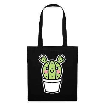 Cactus - Sac en tissu - noir - Devant