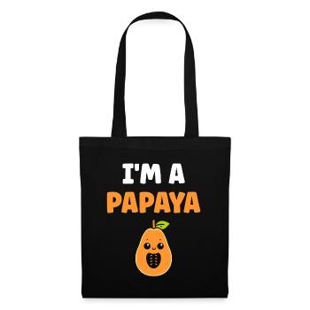 Papaya - Stoffbeutel - Schwarz - Vorne