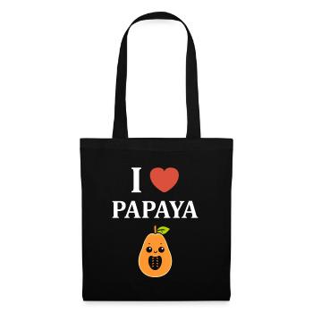 Papaya - Stoffbeutel - Schwarz - Vorne