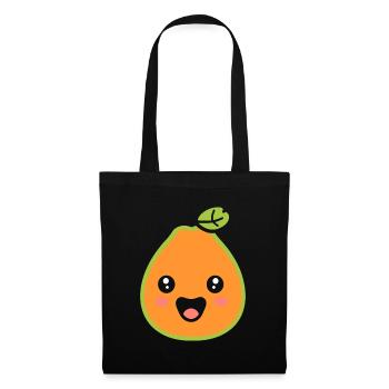 Papaya - Stoffbeutel - Schwarz - Vorne