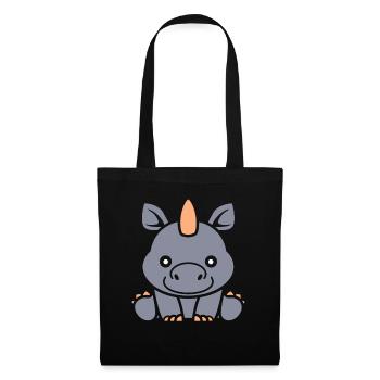 Nashorn - Stoffbeutel - Schwarz - Vorne