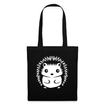 hedgehog - Tote Bag - black - Front