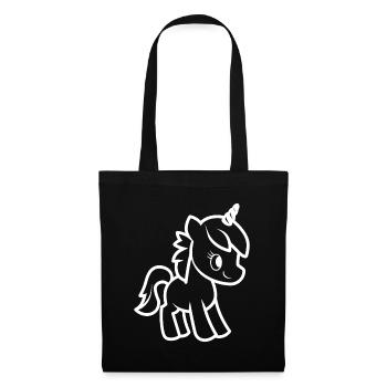 Poney - Sac en tissu - noir - Devant