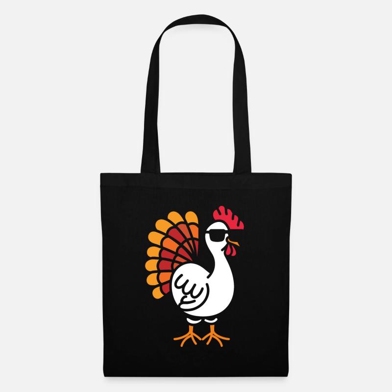 Huhn - Stoffbeutel - Schwarz