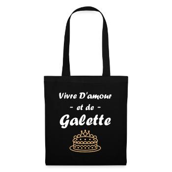 Galette - Sac en tissu - noir - Devant