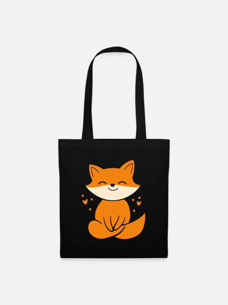 Fuchs - Stoffbeutel - Schwarz