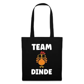 Dinde - Sac en tissu - noir - Devant