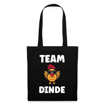 Dinde - Sac en tissu - noir - Devant