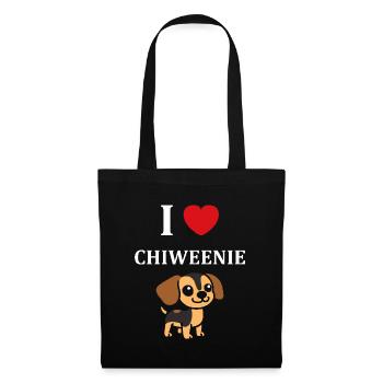 Chiweenie - Sac en tissu - noir - Devant
