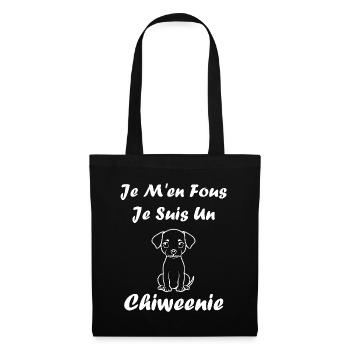 Chiweenie - Sac en tissu - noir - Devant