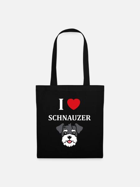 Schnauzer - Stoffbeutel - Schwarz
