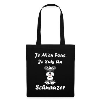 Schnauzer - Stoffbeutel - Schwarz - Vorne