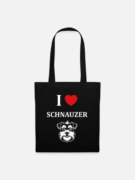 Schnauzer - Stoffbeutel - Schwarz