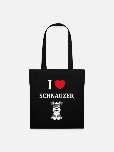 Schnauzer - Stoffbeutel - Schwarz