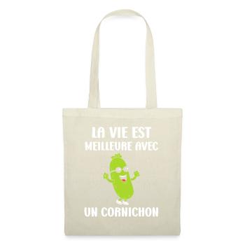 Humour Cornichon - Sac en tissu - nature - Devant