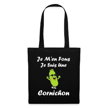 Humour Cornichon - Sac en tissu - noir - Devant