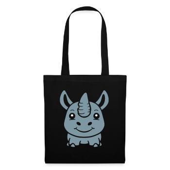 Nashorn - Stoffbeutel - Schwarz - Vorne