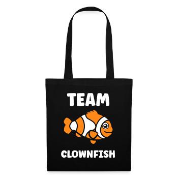 Humour Poisson rouge - Sac en tissu - noir - Devant