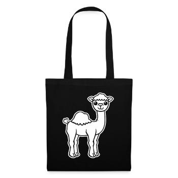 chameau - Sac en tissu - noir - Devant