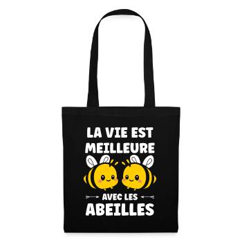 Abeille - Sac en tissu - noir - Devant