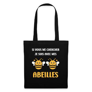 Abeille - Sac en tissu - noir - Devant
