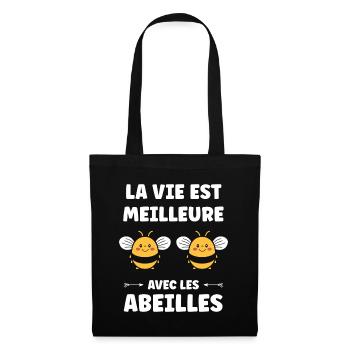 Abeille - Sac en tissu - noir - Devant
