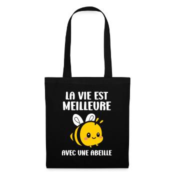 Abeille - Sac en tissu - noir - Devant