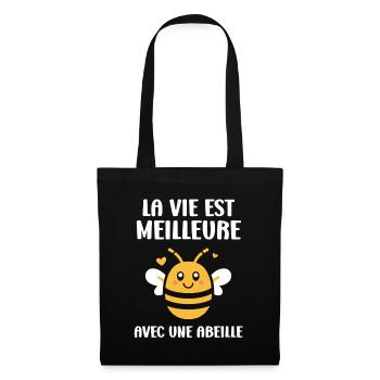 Abeille - Sac en tissu - noir - Devant