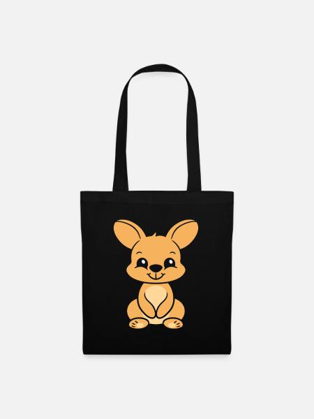 Wallaby - Stoffbeutel - Schwarz
