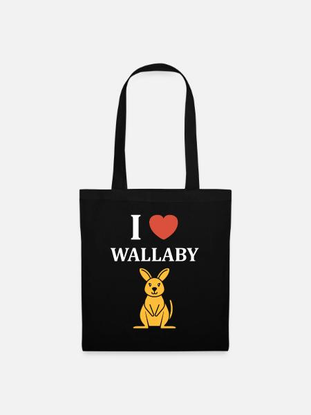 Wallaby - Stoffbeutel - Schwarz