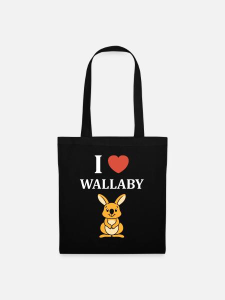 Wallaby - Stoffbeutel - Schwarz