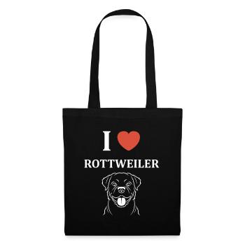 rottweiler - Sac en tissu - noir - Devant