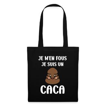 caca - Sac en tissu - noir - Devant