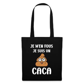 caca - Sac en tissu - noir - Devant