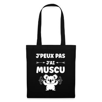 Humour musculation - Sac en tissu - noir - Devant