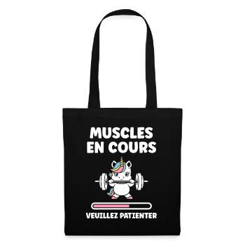 Humour musculation - Sac en tissu - noir - Devant