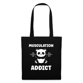 Animaux Humour musculation - Sac en tissu - noir - Devant