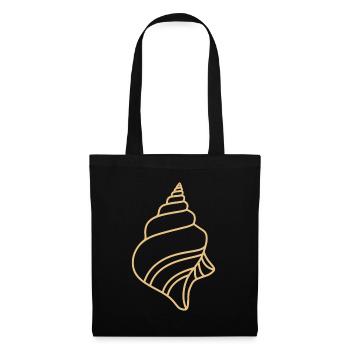 coquillage - Sac en tissu - noir - Devant