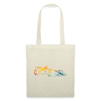 Voiture de course - Sac en tissu - nature - Devant