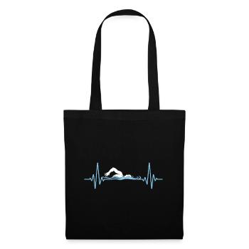 Nageur Fréquence pouls Natation - Sac en tissu - noir - Devant