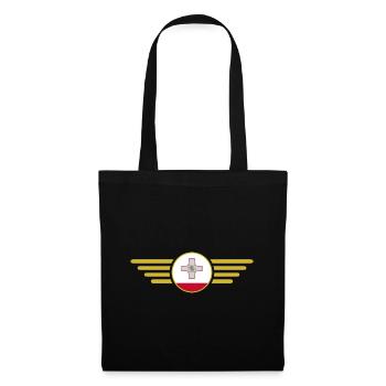 J’aime Malte, T-shirt design de style élégance - Sac en tissu - noir - Devant