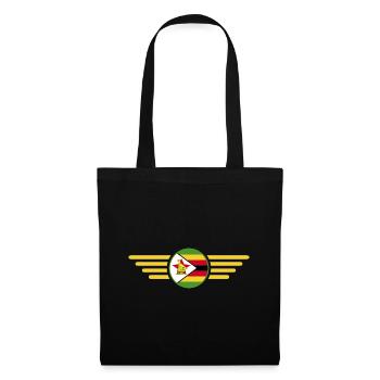 Ich liebe Simbabwe, Eleganz Stil Design T-Shirt - Stoffbeutel - Schwarz - Vorne