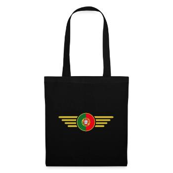 J’aime le Portugal, T-shirt design de style élégance - Sac en tissu - noir - Devant