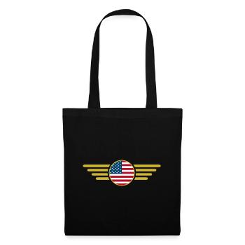 J’aime les États-Unis, T-shirt design de style élégance - Sac en tissu - noir - Devant
