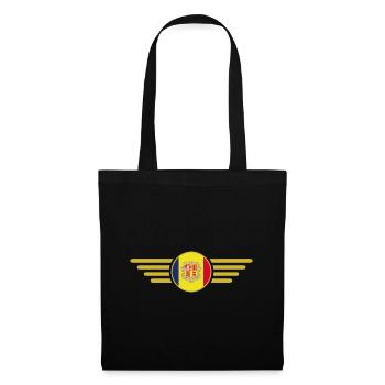 Ich liebe Andorra, Eleganz Stil Design T-Shirt - Stoffbeutel - Schwarz - Vorne