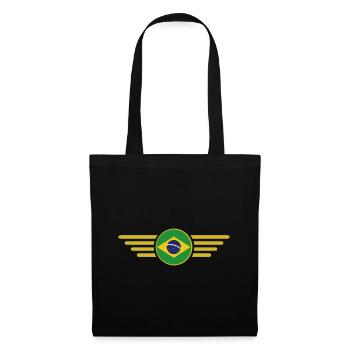 J’aime le Brésil, T-shirt design de style élégance - Sac en tissu - noir - Devant