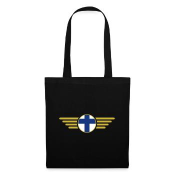 Ich liebe Finnland, Stil Design T-Shirt, Kleidung - Stoffbeutel - Schwarz - Vorne